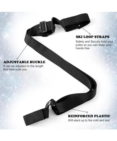 Adjustable Ski and Pole Backpack Carrier Strap - Convenient Hands-Free Ski Holder for Kids and Adults - Buy Online on GoSupps.com