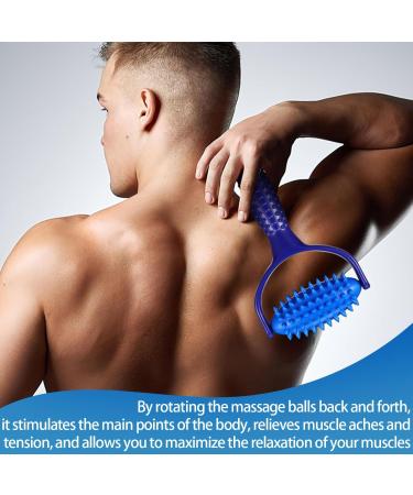 Premium Explant Massage Rollers with Handles | 3 Hedgehog Ball Foot Massage Scooter for Ultimate Relaxation | Self-Massage Fascia Roller for Foot Relief - Buy Online on GoSupps.com