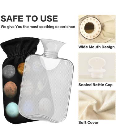Naanle 2L Solar System Planet Heat Bottle | Transparent Hot Water Bottle for Bed | Pain Relief & Cold Therapy | Large Hand & Foot Warmer - Buy Online on GoSupps.com