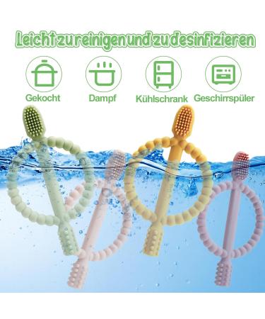Utensilsto 4-Piece Baby Bite Ring Set | Dental Aid & Teething Toys for Infants 3 Months+ | Safe & Fun Chewing Toys for Boys & Girls - Buy Online on GoSupps.com