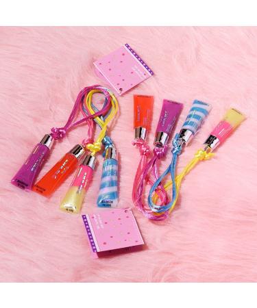 M&U Lip Gloss Necklace Set for Kids - 4 Pcs Assorted Flavors - Shimmering Moisturizing Gloss - Lip Party Favor for Girls & Teens Ages 5 - Buy Online on GoSupps.com