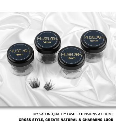 48 Clusters DIY Eyelash Extensions - MUSELASH 10mm Soft Fluffy C Curl Lashes for Natural Look - Buy Online on GoSupps.com