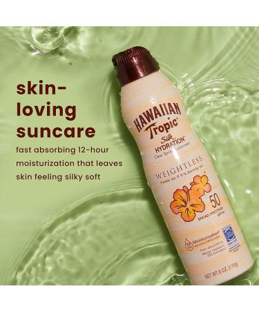 Hawaiian Tropic Silk Hydration Weightless Sunscreen Spray SPF 30 - Twin Pack (6oz) | Best Sun Protection - Buy Online on GoSupps.com