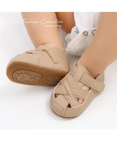 RVROVIC Baby Sandals | Soft Anti-Slip Sole | Infant Summer Shoes 0-6 Months | Beige - Buy Online on GoSupps.com