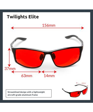 TrueDark Twilights Elite Blue Light Blocking Glasses - Reduce Eye Strain & UV Glare for Better Sleep | For Men & Women - Perfect for Screen Use Gaming TV & Phone - By Dave Asprey - Buy Online on GoSupps.com