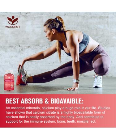 Calcium Citrate 1200mg Gummies with Vitamin D3 K2 - Chewable Calcium Magnesium Zinc d3 Supplement with Sea Moss Extract for Bone, Teeth, Immune Support for Women & Men, White Peach Flavor - 60 Gummies Peach 60 Count (Pack o  - Buy Online on GoSupps.com