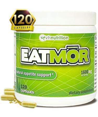  VH Nutrition Eatmor Appetite Stimulant | Weight Gain Pills for Men and Women | Natural Hunger Boosting Orxegenic Supplement 120 Capsules | 30 Day Supply 