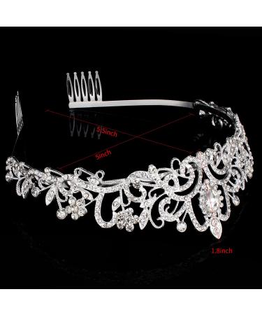 CHANACO Silver Crown Tiaras for Women - Crystal Queen Crown for Wedding, Prom, Birthday - Princess Crown Tiaras for Girls - Bridal Headband for Halloween - Buy Online on GoSupps.com