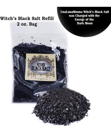 UnaLunaMoona Black Salt Refill - Wicca Protection & Empath Shielding | Witchcraft Supplies - Buy Online on GoSupps.com