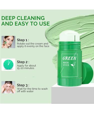 Green Tea Clay Mask Stick for Deep Cleanse and Blackhead Removal - Oil-Control Skincare for Women and Men - Buy Online on GoSupps.com