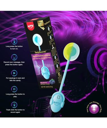Amos Recordable Lollipop Candy Suckers - Blueberry Recordable - Buy Online on GoSupps.com