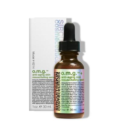 Sircuit Skin O.M.G.+ Anti-Aging Skin Resuscitating Serum - Daily Face Serum with Echinacea Stem Cells Squalane + Green Tea - Hydrating Facial Serum Promotes Appearance of Youthful Looking Skin (1 oz)