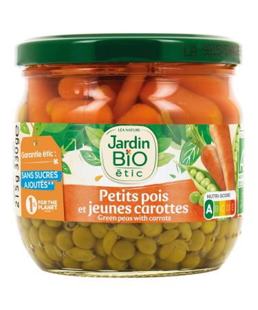 Jardin BiO tic - Peas and young carrots - organic - Salted - AB certified - 215g jar