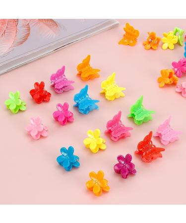 YISSION 200 Pcs Mini Hair Clips Assorted Colors - Flower, Butterfly, Claw Clips for Girls & Women - 90s Hair Accessories for School, Parties - Perfect Gifts - Buy Online on GoSupps.com