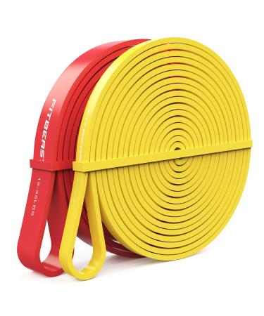 FitBeast Pull Up Bands Set 5 Different Levels Resistance Band Pull Up for Calisthenics CrossFit Powerlifting Muscle Toning Yoga Stretch Mobility Pull Up Assistance Bands Yellow Red 5-35 LBS