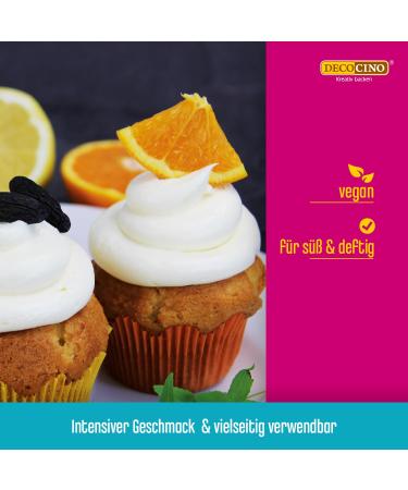 DECOCINO Orange Paste Vegan Natural Flavouring Paste with Grated Orange Peels for Baking Cakes Toppings and Desserts - 1.76 Oz - Pack Of 2 - Buy Online on GoSupps.com