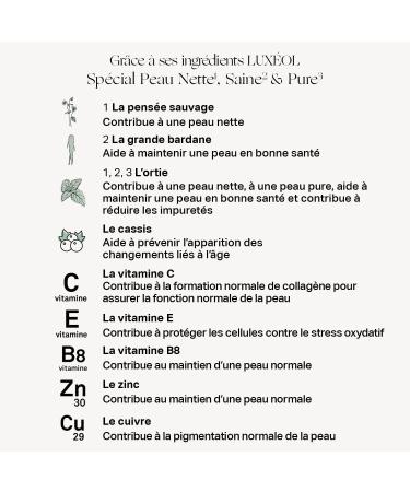LUX OL - Special Dietary Supplement for Clean Health(2) & Pure(3) Skin - Helps Reduce Impurities(5) & Helps Prevent Age-Related Changes(4) - Made in France - 60 Capsules - Buy Online on GoSupps.com