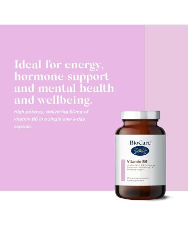 BioCare Vitamin B6 | for Energy Hormone & Mental Health & Wellbeing Support - Pack of 60 Capsules - Buy Online on GoSupps.com