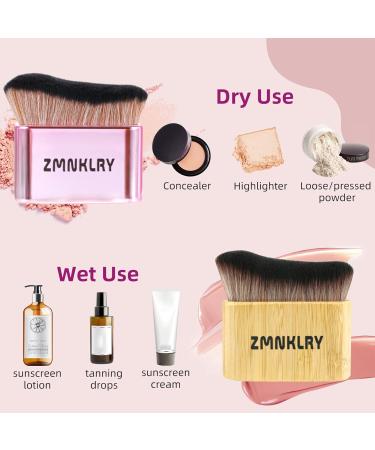 Self Tanner Brush - Kabuki Brush for Perfect Tanning Application | Rose Gold Makeup Brush for Self Tan & Sunscreen - Buy Online on GoSupps.com