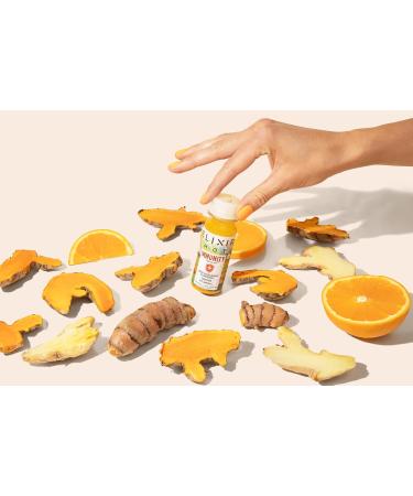 Elixir Shots, Immunity Daily Wellness Shot with Cold-Pressed Turmeric, Ginger, Orange and Black Pepper, No Added Sugars or Artificial Ingredients, USDA Organic, 12-pack Turmeric Ginger Orange 12 - Buy Online on GoSupps.com