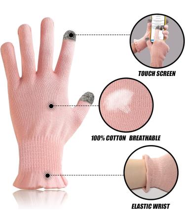 AovYoo 2 Pairs Moisturising Touchscreen Gloves Dry Hands Cotton Gloves for Eczema and Protecting Skin Spa Hand Mask Gloves (S) S 2.0 - Buy Online on GoSupps.com