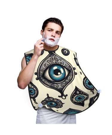 Augenstern Men'S Shaving Apron Turkish-Eyes-Greece Father Shaving Bib Beard Bib Apron