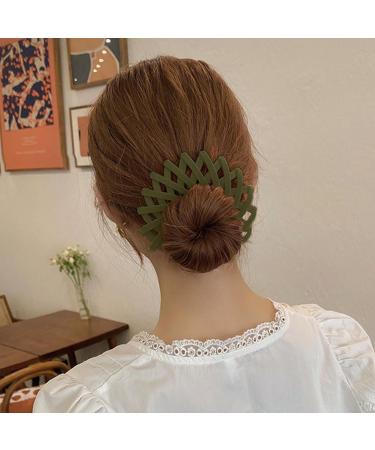 Bird's Hairpin Clip - Bird Nest Hair Clip | Vintage Nest Hair Clips | Expandable Ponytail Holder Hair Pin | Retractable Hair Clip | Three Rows Teeth Styling Clip For Making Ponytail And Hairpin Green - Buy Online on GoSupps.com
