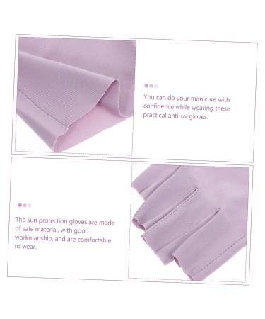 ABOOFAN 2 Pairs Gel Nail Gloves Half Finger Gloves Uv Protection Gloves Nail Art Gloves Pink Gloves Protective Gloves for Manicure Nail Art Accessory Thin Section Sun Protection Gloves - Buy Online on GoSupps.com