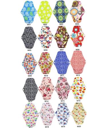 Reusable Bamboo Charcoal Cotton Mama Pads for Menstrual Periods - Washable & Portable - Buy Online on GoSupps.com