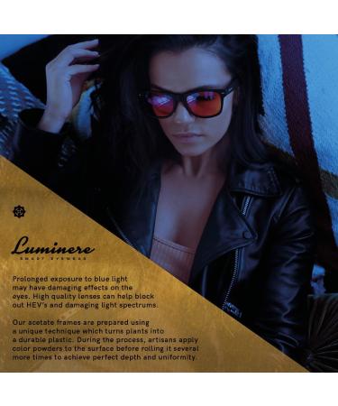 Luminere Classic Black Blue Light Blocking Glasses - Premium Blue Blockers for Eye Protection - International Shipping Available - Buy Online on GoSupps.com