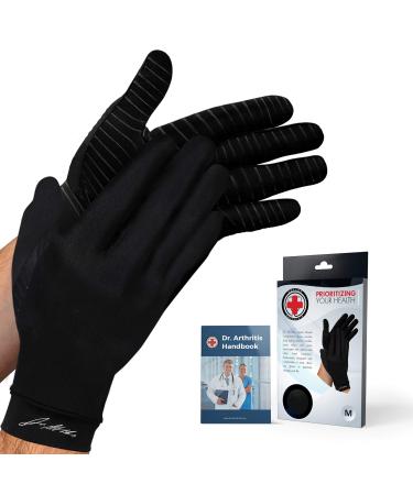 Doctor Developed Copper Arthritis Gloves / Compression Gloves for Women & Men and Doctor Written Handbook - Useful for Arthritis, Raynauds, RSI, Carpal Tunnel (Medium)