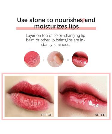 3Pcs Glass Lip Plumping Oil Set - Hydrating & Tinted Lip Balm with Big Brush Head | Nourishing & Repairing Shine Primer Lip Tint - Buy Online on GoSupps.com