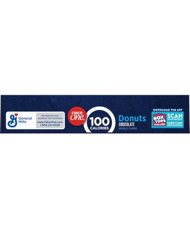 Fiber One 100 Calorie Donuts Chocolate 3g Sugar 92g (pack of 2) bundle with Snack Scout Lunch Bag - Buy Online on GoSupps.com