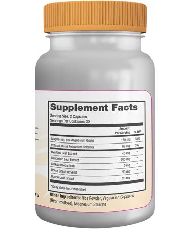 Capisette Water Retention Support - Reduces Swollen Feet, Ankles, Legs - Edema Relief with Potassium, Dandelion Root - 60 Capsules - Buy Online on GoSupps.com