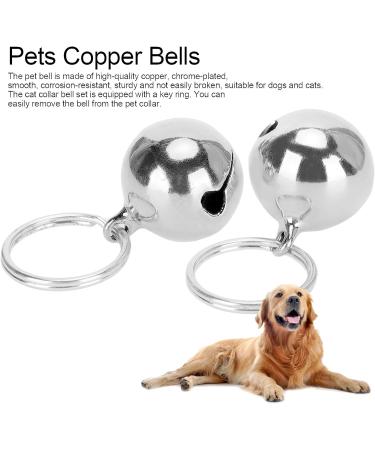 Crisp Sound Round Charm Extra Loud Pair of Cat & Dog Brass Portable Bells Collar Charm Bells for Save Birds & Wildlife silver - Buy Online on GoSupps.com