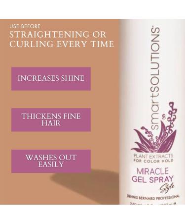 smartSOLUTIONS Miracle Gel Spray 8 oz - 24-Hour Hold Non-Flake & Paraben-Free - International Shipping Available - Buy Online on GoSupps.com