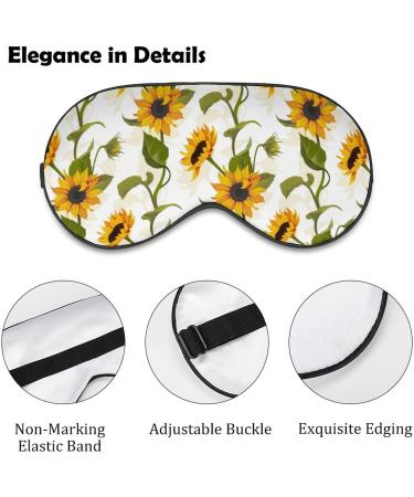 Sunflower Floral Sleep Mask for Women | Adjustable Eye Shades with Elastic Strap | Comfortable Sleep Accessory - Buy Online on GoSupps.com