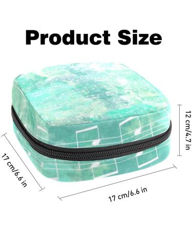 Buy Muooum Menstrual Polster Zipper Bag for Women - Green Tie Dye Musical Notes | Stylish & Functional Tampon Organizer - Buy Online on GoSupps.com