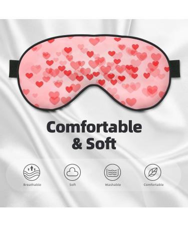 Buy Red Hearts Print Unisex Sleeping Eye Mask | Soft & Comfortable Light-Blocking Eye Mask for Restful Sleep - International Shipping Available - Buy Online on GoSupps.com