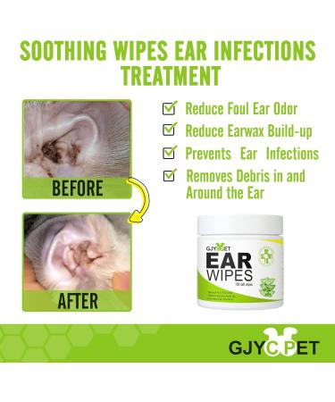 Premium Ear Care Pads for Dogs & Cats | 100 Ear Cleaning Towels for Puppies | Remove Earpiece Pollution - Buy Online on GoSupps.com