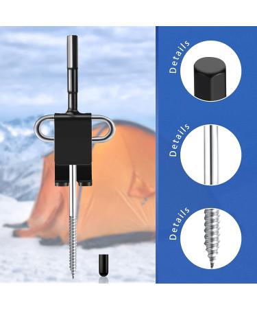 LFUTARI Ice Anchor Tool Kit - 1pc Drill Adapter & 4pcs Threaded Pegs for Ice Fishing Shelter Stake Nail - Universal Anchors Tool Set for Sewing Ice Inserts - Buy Online on GoSupps.com