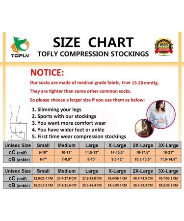 TOFLY Medical Compression Stockings XL | 20-30 mmHg Knee High Socks | 15-20mmHg Open Toe Beige | Shop Now - Buy Online on GoSupps.com