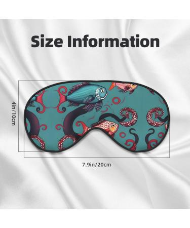 Fish & Octopus Print Double-Sided Eye Mask | Soft Light Blocking for Quality Sleep - Buy Online on GoSupps.com