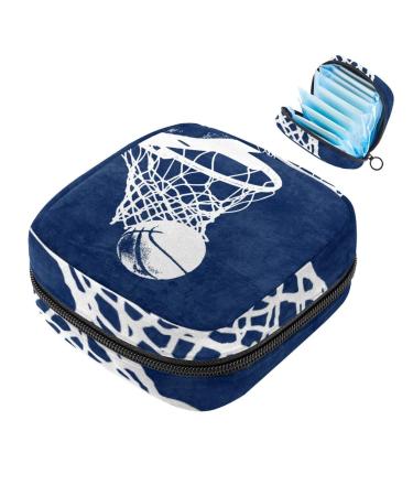 Sanitary Napkin Storage Bag Menstrual Cup Pouch Girls Travel Large Capacit Makeup Sanitary Pads Organizer Basketball Background Color 5