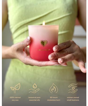Fall Gifts: Happy Orange Candle - Luxury Scented Soy Candle with Bergamot & Rosewood for Women | Non-Toxic Christmas Candles - Buy Online on GoSupps.com