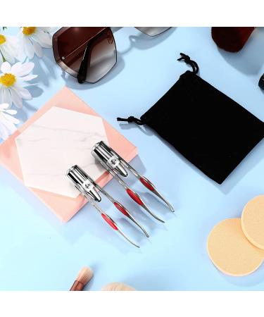 LED Light Hair Removal Tweezers Set for Women - Precision Stainless Steel Tweezers for Eyebrows - Red - Buy Online on GoSupps.com