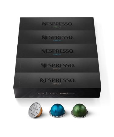 Nespresso Vertuo Assortiment koffiemok 50 capsules 20 x Melozio 10 x Odacio 20 x Stormio 1 count Pack of 50