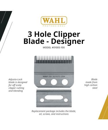 Wahl Professional 3-Hole Clipper Blade | Designer Adjusto-Lock for Senior Cordless Designer & Pilot Clippers - Fast International Shipping - Buy Online on GoSupps.com