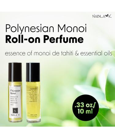 Polynesian Monoi Roll-On Perfume with Essential Oil Alcohol-Free All-Natural Organic Long-Lasting Fragrance - Travel-Size Perfume for Women - TSA Approved 0.33 oz / 10 ml - Buy Online on GoSupps.com