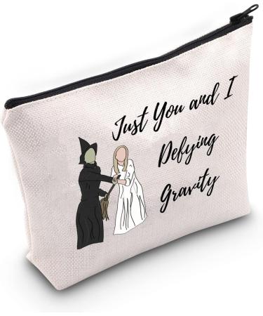 Bauna Cosmetic Bag for Music Theater Lovers | Zippered 'Just You and I Defy Gravity' Design | Perfect Gift for Musicals Fans - Buy Online on GoSupps.com